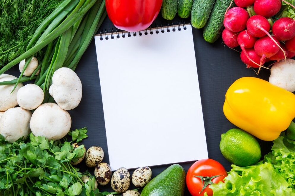 zelenina a jídlo deník pro hubnutí