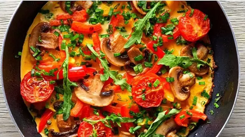 omeleta s houbami na dietě
