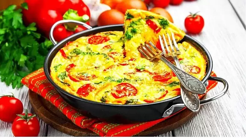 omeleta se zeleninou na dietě